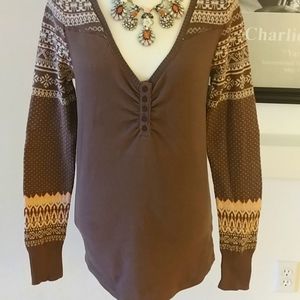 We The Free Faire Isle Waffle Knit Thermal